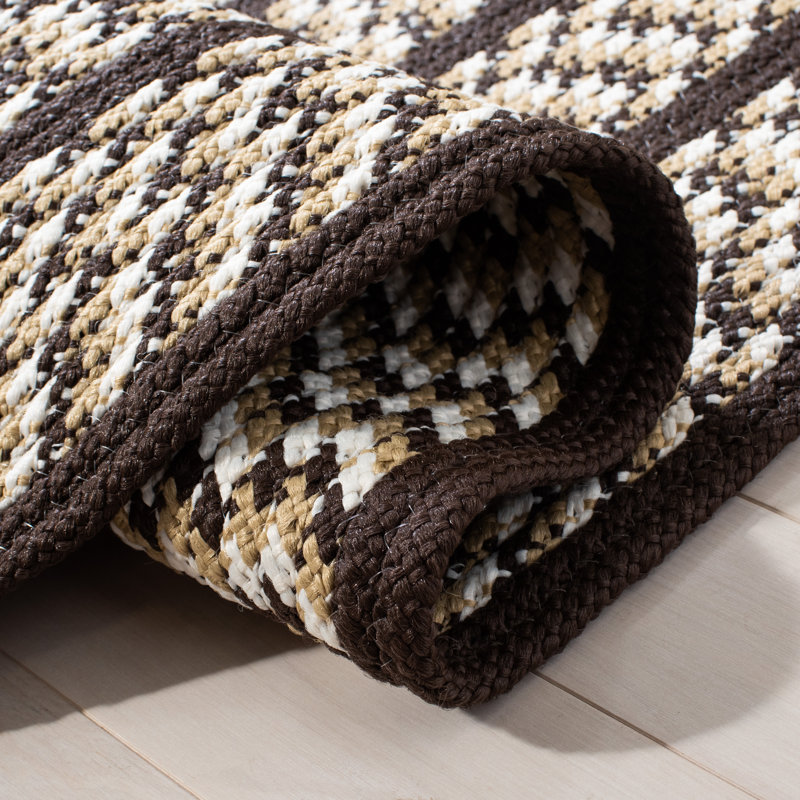 Georgina Hand Woven Performance Geometric Rug, Oval 4' x 6'