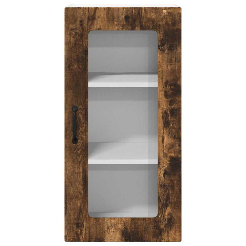 Vidaxl Kitchen Wall Cabinet Black 40 X 31 X 80 Cm Engineered Wood, Smoked Oak