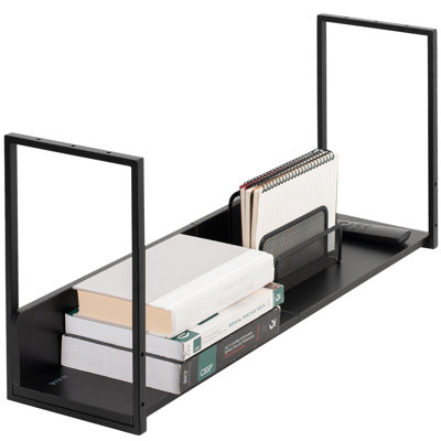 VIVO Black 30" Under Desk Shelf Storage Organizer System (DESK-SHELF30-UB)