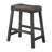 Set Of 2 Rustic Counter Stools, 25-Inch Backless Wooden Farmhouse Barstools With Faux Leather Seat, Distressed Finish, Space-Saving Design-1835356777