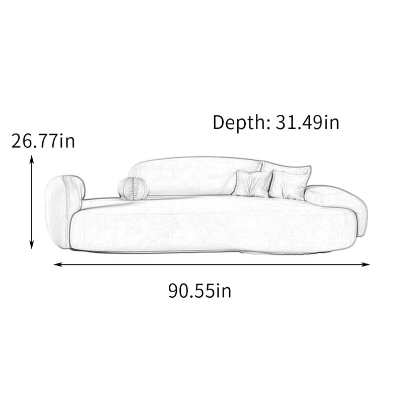 Méridiennes de réception pour l'intérieur, Face à la droite