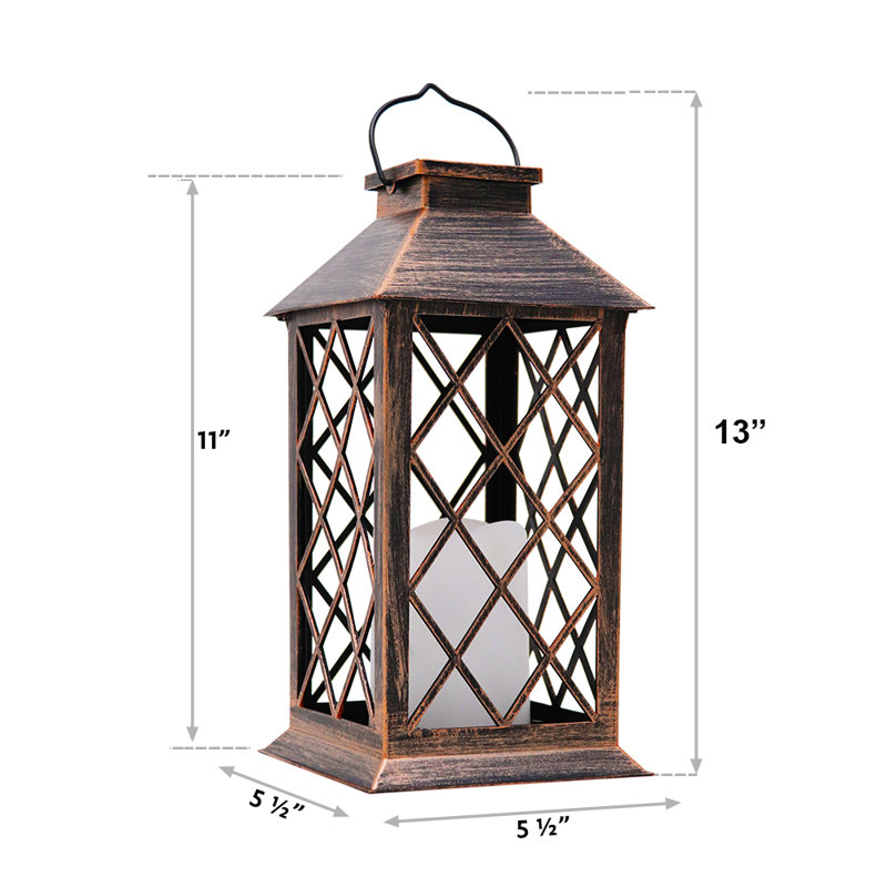 13'' Solar Powered Square / Rectangular Lantern
