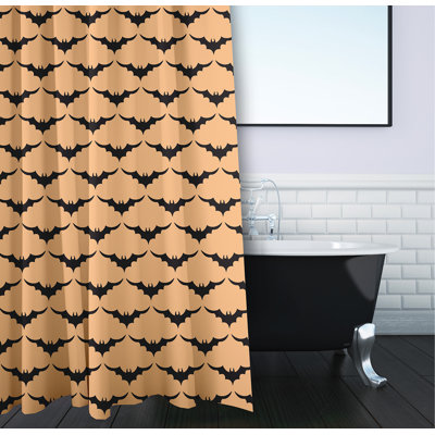 Doublure de rideau de douche en polyester à motif géométrique
