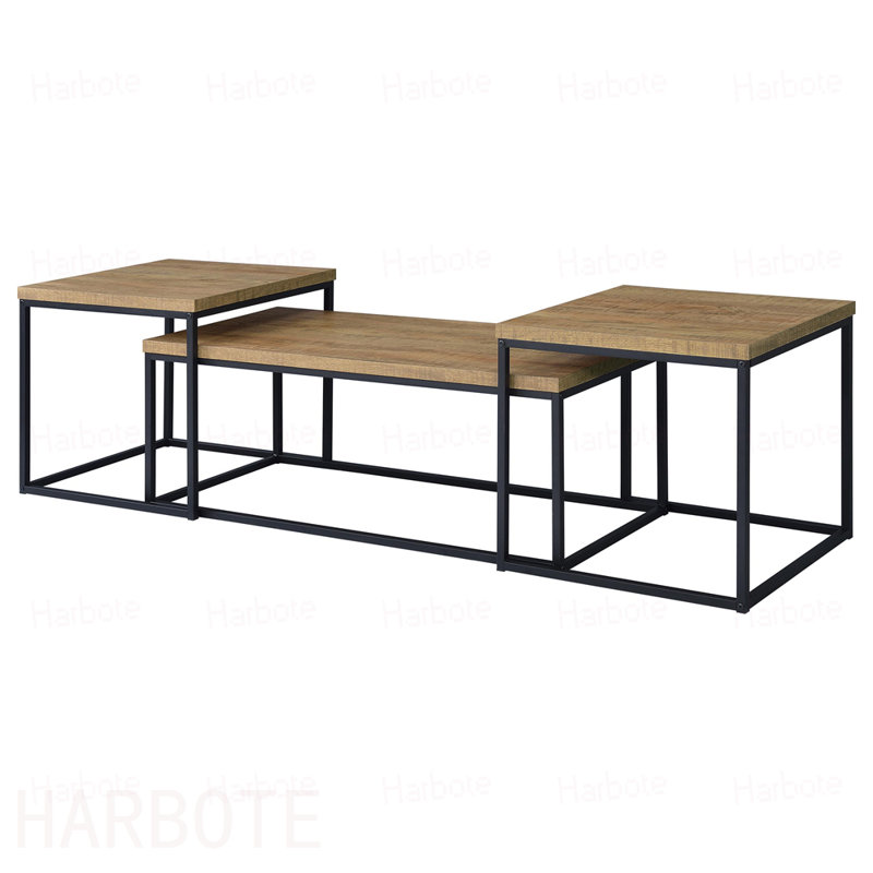 Ensemble de tables basses 3 pièces Rosey Mango