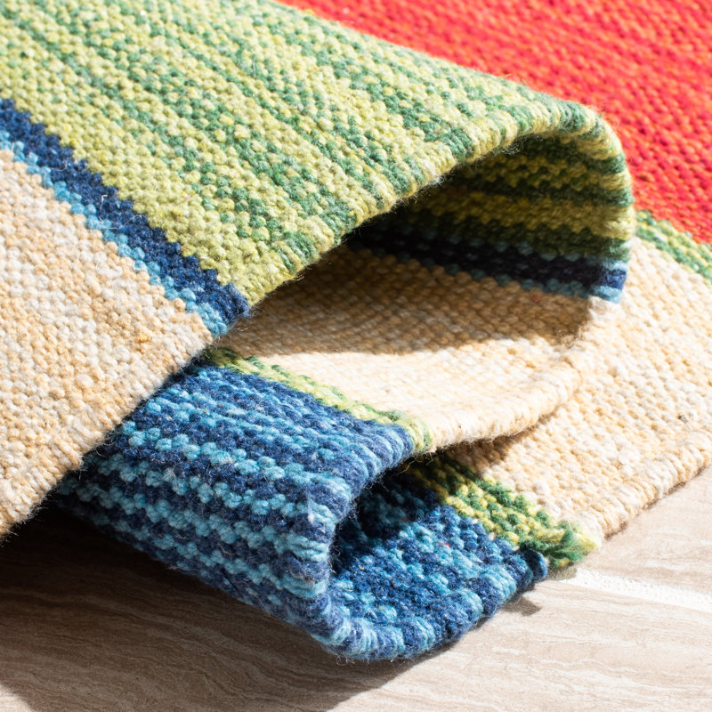 Barela Hand Woven Cotton Southwestern Rug, Rectangle 3' x 5'