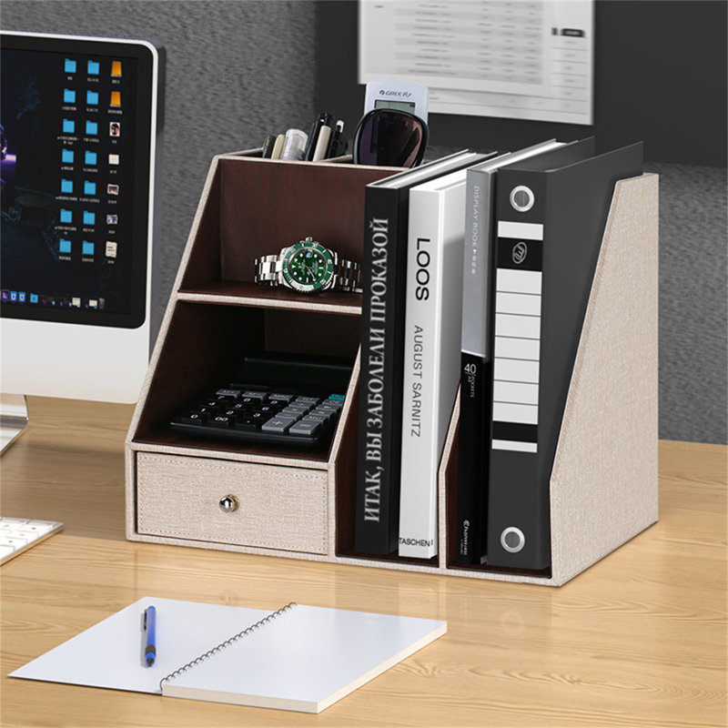 Rangement de bureau en bois manufacturé, Noir
