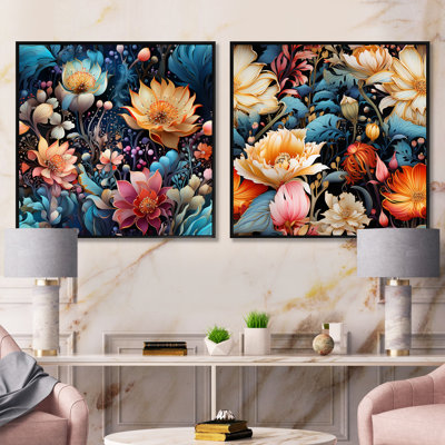 Hartigan - Floral Square Collage Set Of 2