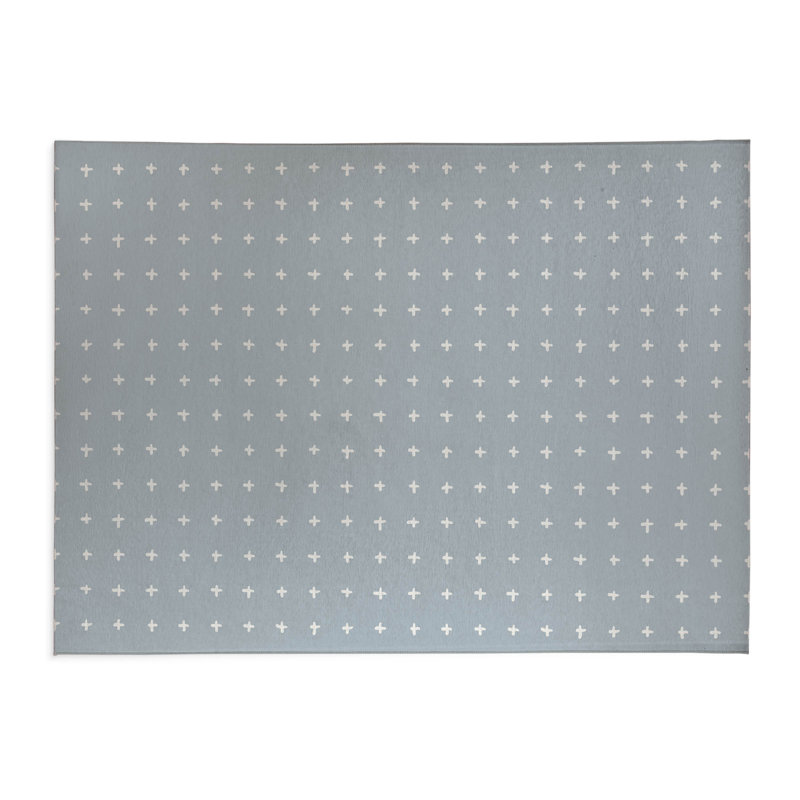 Tapis de bureau léger Criss, L 3 pi x L 2 pi, Bleu ardoise