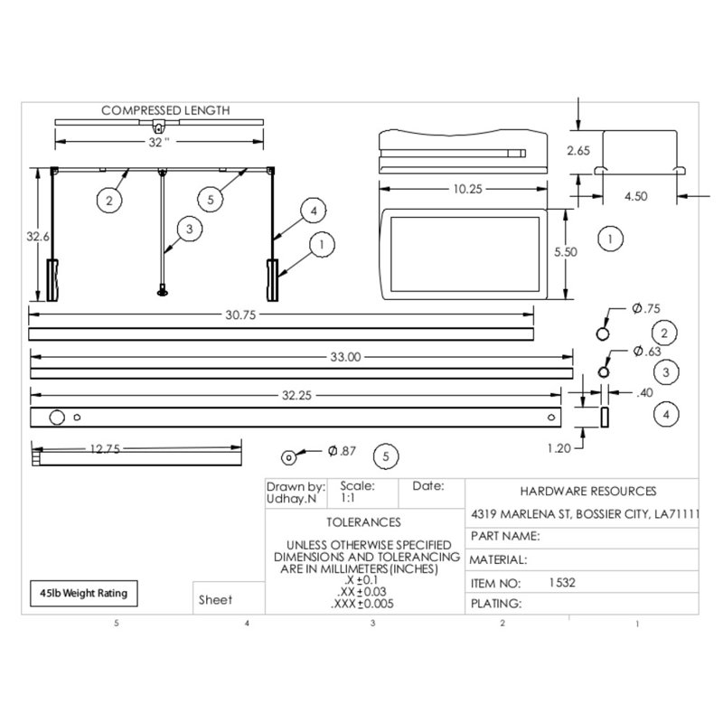 Metal Adjustable Wall Mounted Clothes Rack