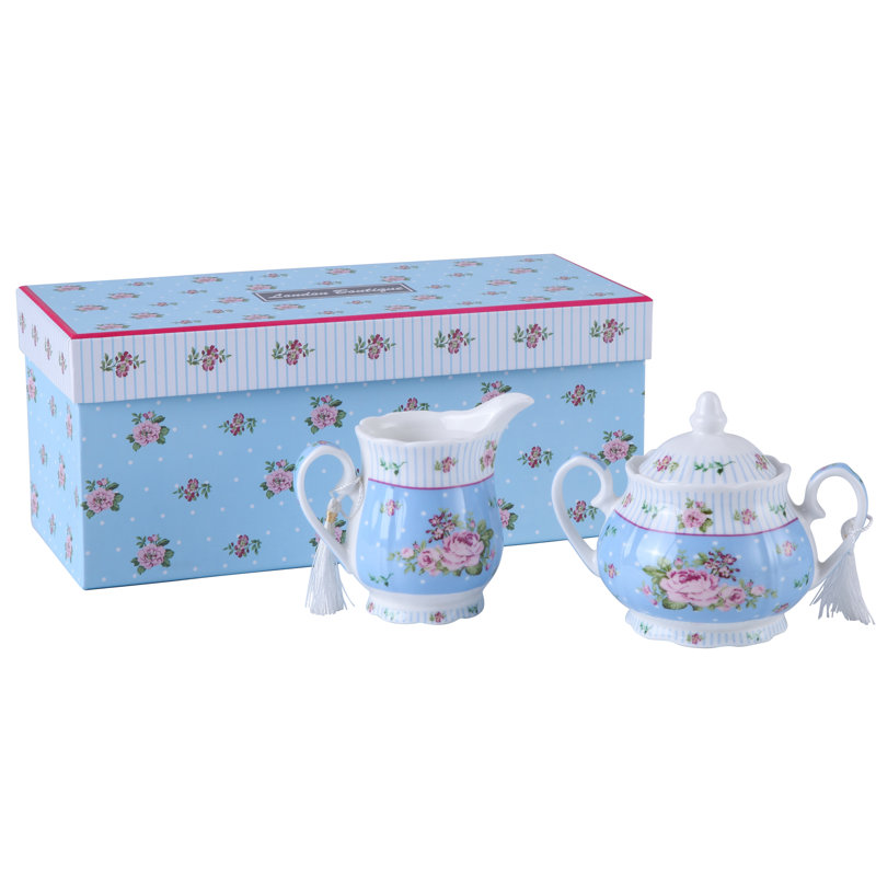 Albina Milk Jug & Sugar Bowl Set, Blue
