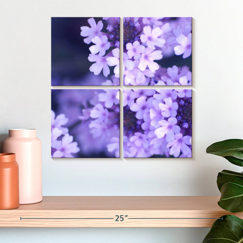 Harnek Purple Flowers, 18" H x 18" W