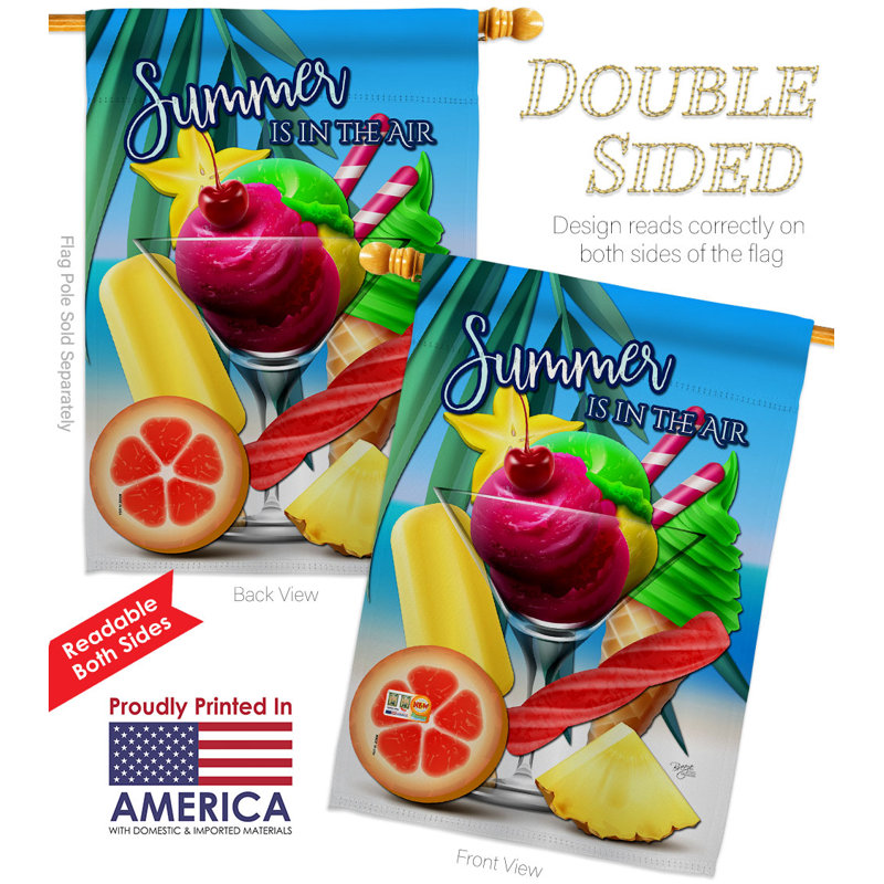 Double Sided 40'' H x 28'' W Polyester Flag Set