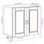  Sink Base Cabinet 2 Pcs Brown 80 X 46 X 84.5 Cm Engineered Wood