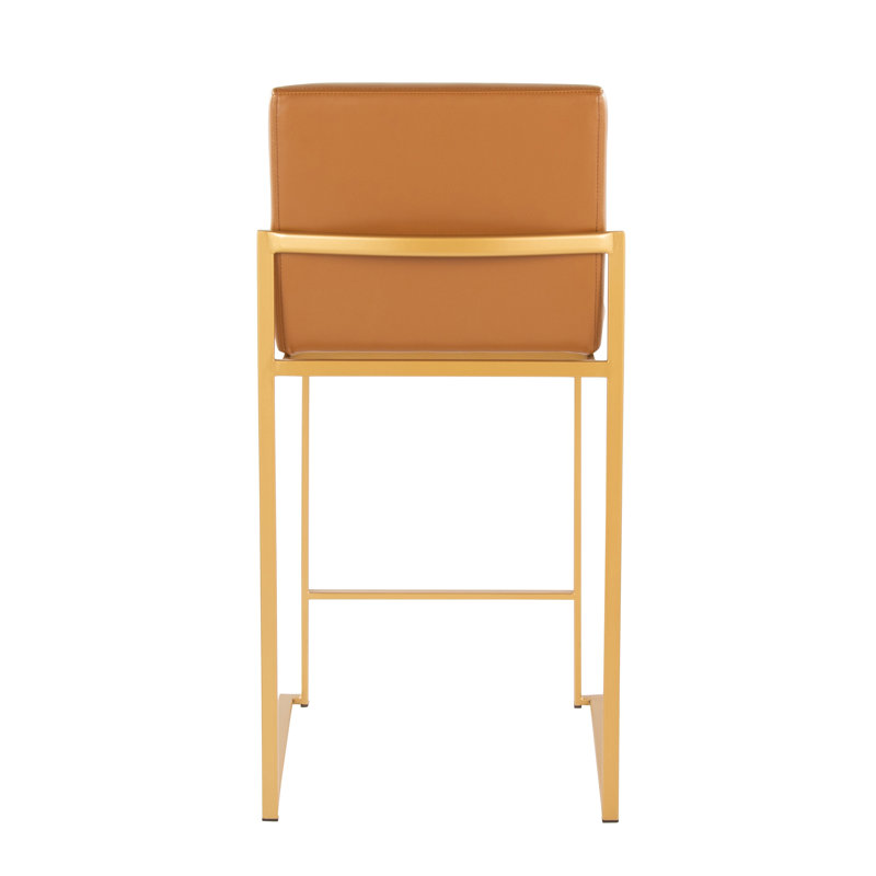 Tabouret de bar contemporain à haut dossier, Doré