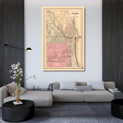 Carte historique de la ville de Chicago