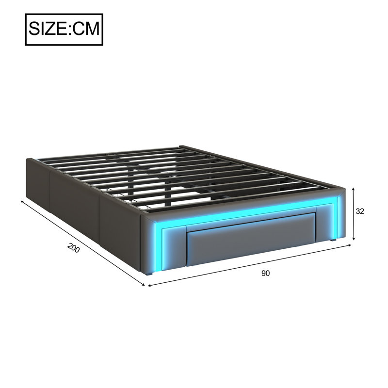Storage Bed, Gray