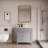 30'' Fully Assembled Single Bathroom Vanity with Backsplash, 2 Colors Available White / Light Gray-110441566