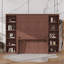 Lit escamotable double avec bureau et bibliothèque-1863814497
