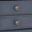 Commode 9 tiroirs, aucun assemblage requis, finition bleue en velours côtelé