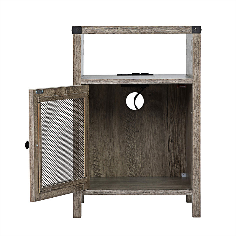 Table de chevet Pereda en gris