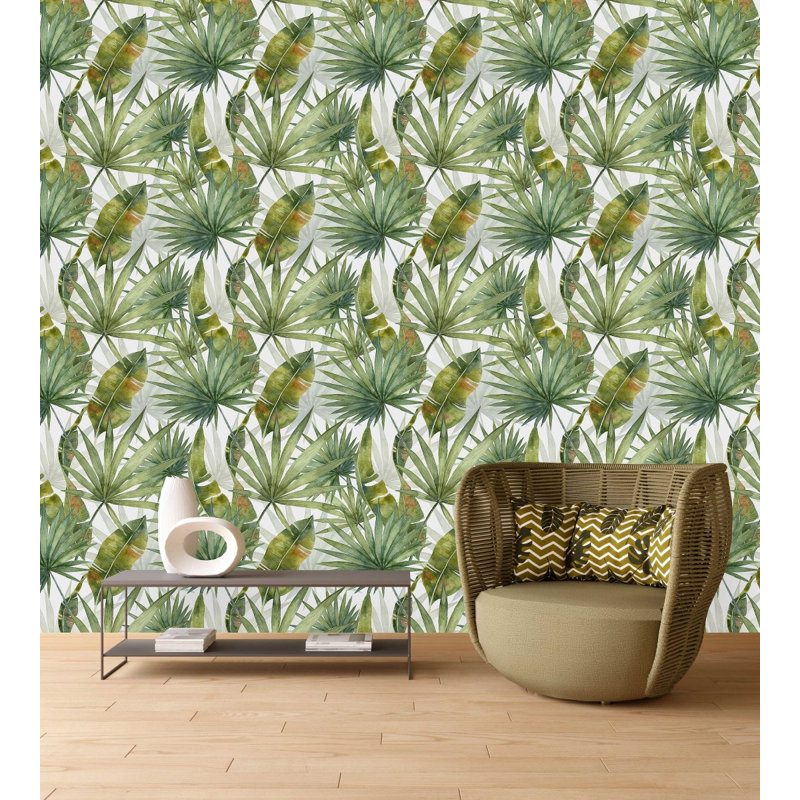 Murale plantes exotiques Kintrell, L 2,08 pi x L 10,42 pi