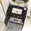 Ensemble de meuble-lavabo autoportant 35,4 po avec lavabo en acrylique noir renforcé Monterey-941896272