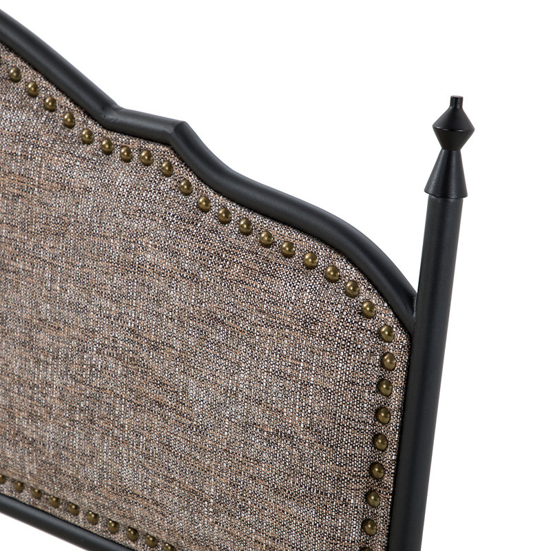 Alaja Upholstered Metal Four Poster Bed