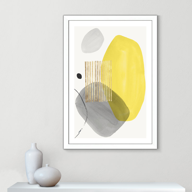 Yellow Pistachio Dreams - reproduction de cadre photo, H 16,5 po x l 14,5 po x P 1,25 po, Cadre blanc mat