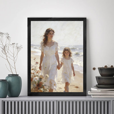 Reproduction d'art moderne haute définition sur toile tendue avec cadre en bois noir