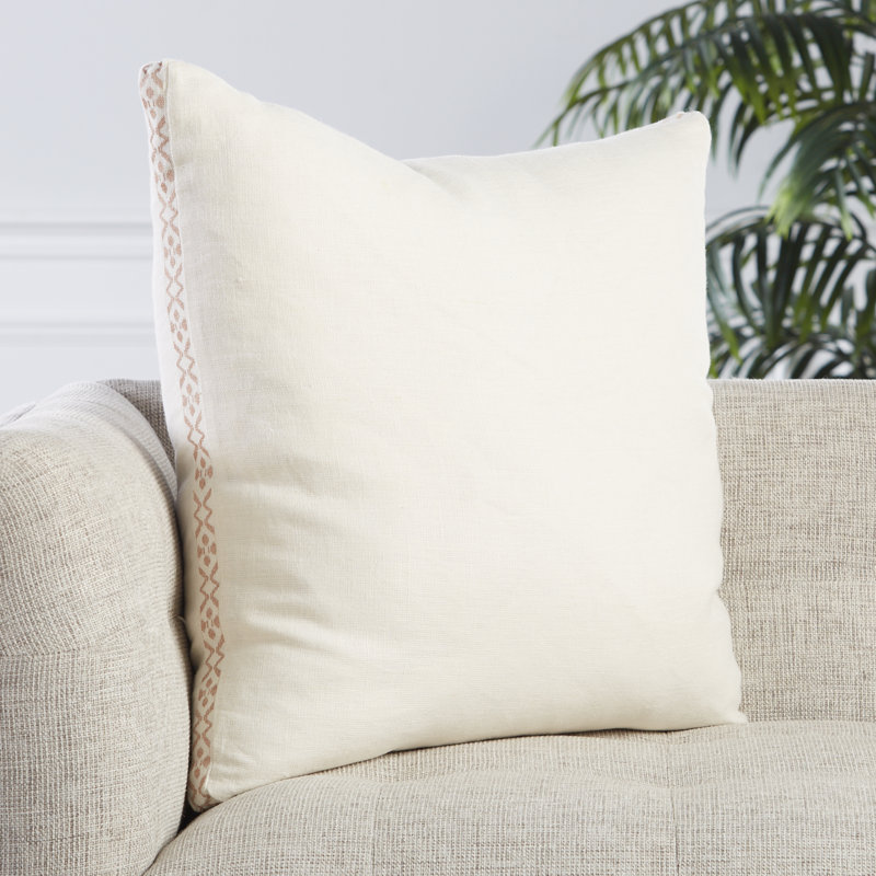 Coussin Griffin, Ivoire / rosé, Pas de bourre