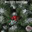 Sapin de Noël pré-illuminé et floqué, baies rouges, effet neige-2051199668