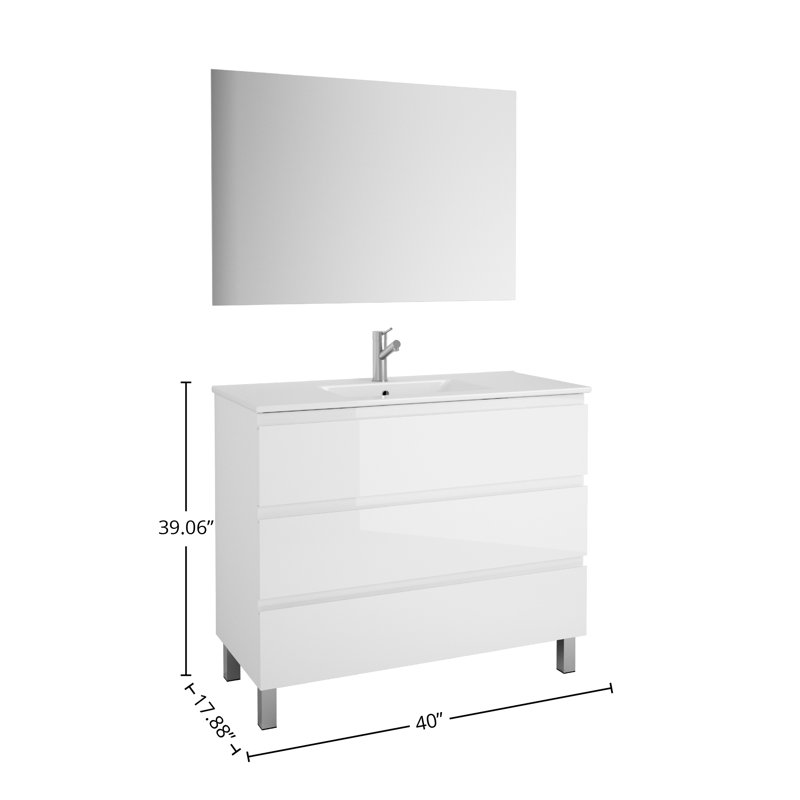 Bathroom Vanity Cabinet COSTA Collection by DAX, 40" W, White