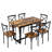 7 Pieces Dining Set 7-Piece Kitchen Table Set Perfect For Kitchen, Breakfast Nook, Living Room Occasions-1187206673-1187206675