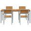 5 Piece Garden Dining Set Metal-1763093351