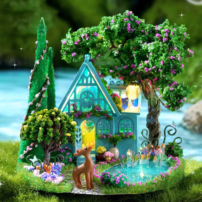 Wizardi Miniature Roombox Kit - Fantasy Wonderland Dollhouse Kit