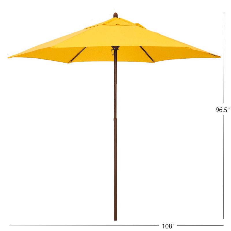 Parasol de marché 108 po Cecil, Jaune