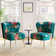 Felicia Velvet Barrel Chair with Tufted Back