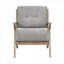 Fauteuil en tissu massif classique gris Mid-Century-730848609