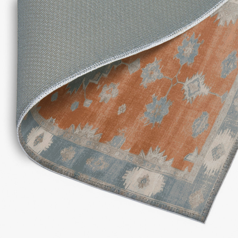 Tapis intérieur et extérieur brun Overdyed, Rectangulaire 2 pi x 3 pi