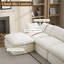Canapé modulaire moderne en chenille avec repose-pieds mobile, aucun assemblage requis-915066270-915066272-965996336