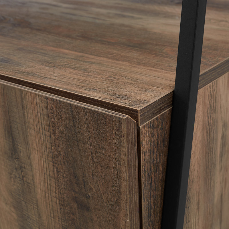 Little Italy Ladder Storage Bookcase, Rustic Oak