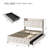 Upholstered Platform Bed Frame With Wingback Diamond Tufted Headboard