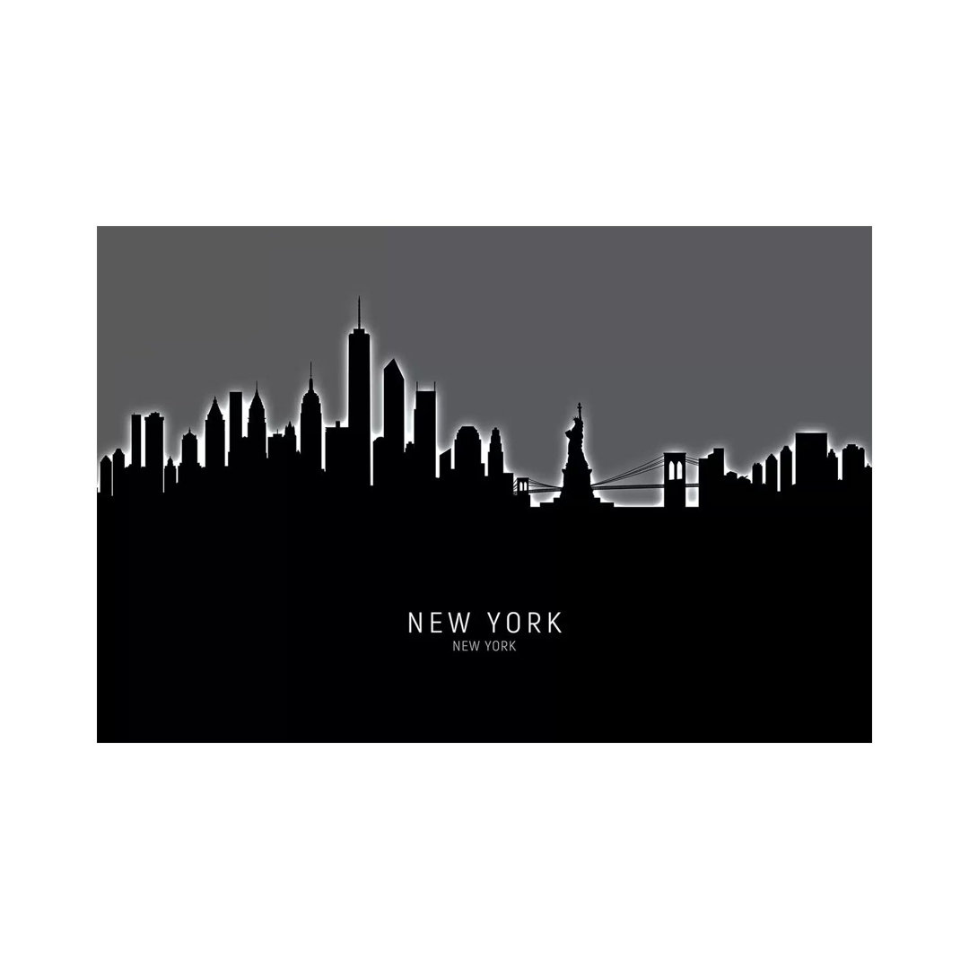 New York Skyline by Michael Tompsett - Wrapped Canvas Graphic Art