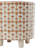Footed Stoneware Planter with Abstract Print-777592787