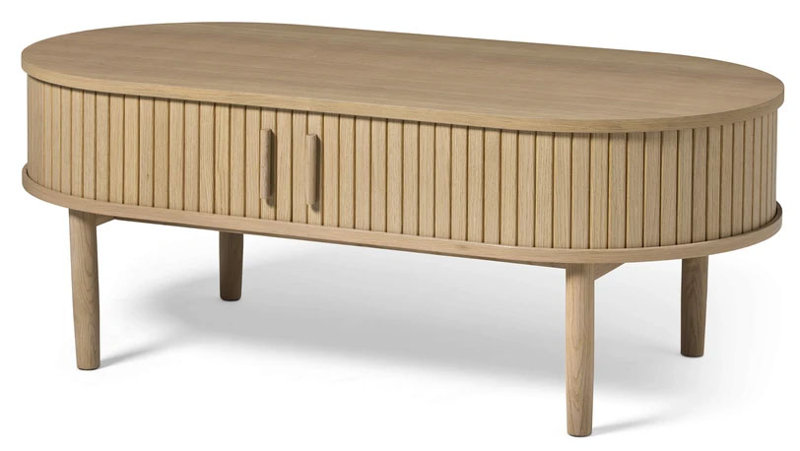 Tarcha Coffee Table with Storage, White Wood