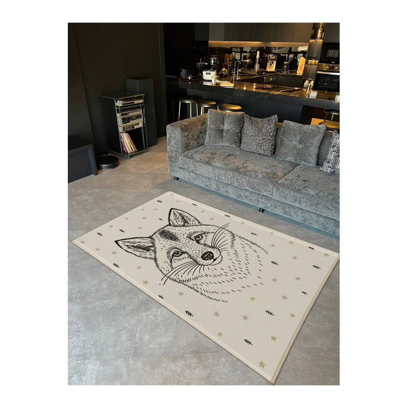 Tapis tissé à la crème Mosso, 2 pi 6 po x 4 pi 11 po
