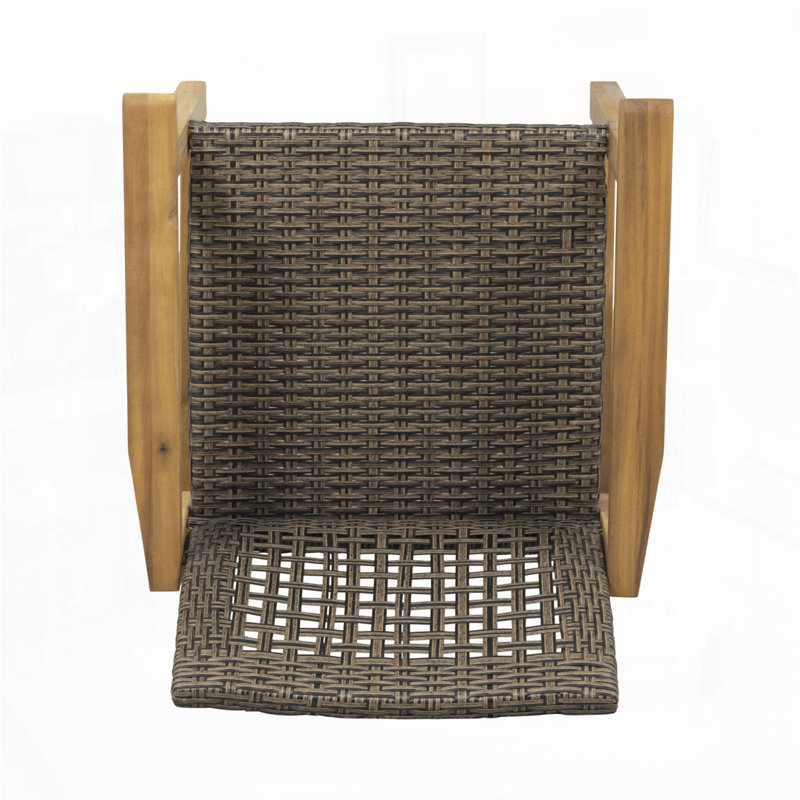 Fauteuils club d'extérieur en bois d'acacia, Brun