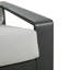 Ensemble de 2 chaises longues d'extérieur et d'intérieur en aluminium avec structure au fini noir et coussin gris-883079938-883079939