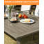 Table de jardin en aluminium pour 8 personnes, avec trou pour parasol de 5,6 cm, résistante aux intempéries, idéale pour terrasse, jardin, véranda ou pelouse. Finition en chêne blanchi.-1313852329-1313852335