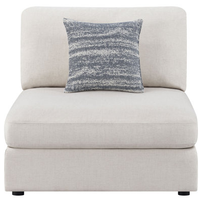Chaise sans accoudoirs avec coussins amovibles, l 38 po x P 41 po x H 33 po, tissu modulaire, 1 pièce, beige, modulaire